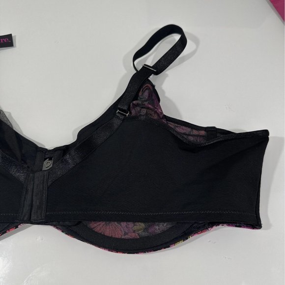 NWT $40 Curvy Couture [ 46C ] Full Figure Mesh Underwire Bra‎ Retro Roses - Picture 9 of 15